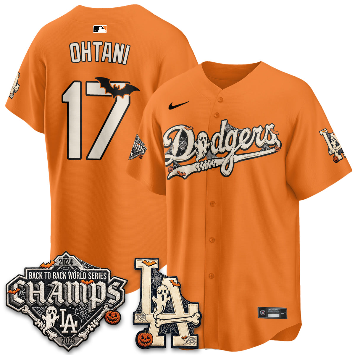 Los Angeles Dodgers Shohei Ohtani 17 Halloween Orange Baseball Jersey Fan Jersey Collection 1 - Unicasport Los Angeles Dodgers Shohei Ohtani 17 Halloween Orange Baseball Jersey Fan Jersey Collection