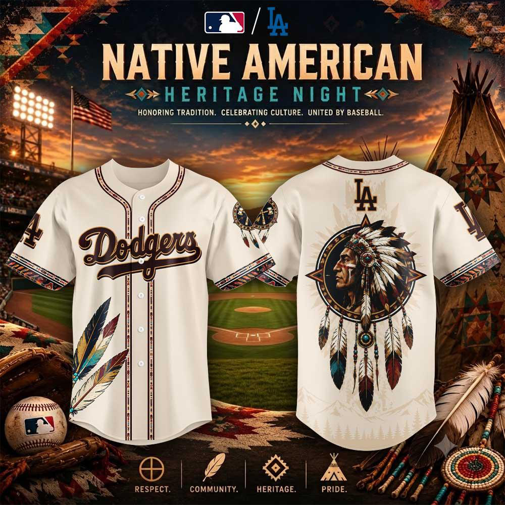 Los Angeles Dodgers Heritage Night White Baseball Jersey