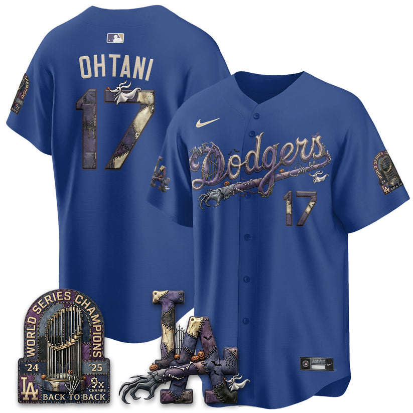 Los Angeles Dodgers Shohei Ohtani 17 Nightmare Blue Baseball Jersey Game Day Collection 2 - Unicasport Los Angeles Dodgers Shohei Ohtani 17 Nightmare Blue Baseball Jersey Game Day Collection