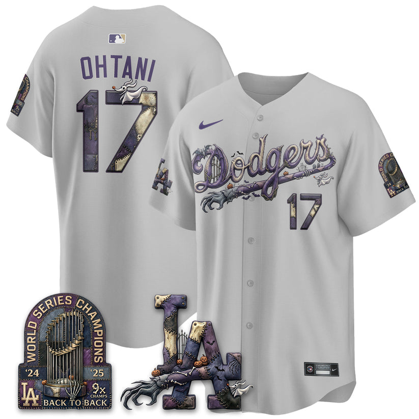 Los Angeles Dodgers Shohei Ohtani 17 Nightmare Gray Baseball Jersey Fan Jersey Collection 2 - Unicasport Los Angeles Dodgers Shohei Ohtani 17 Nightmare Gray Baseball Jersey Fan Jersey Collection