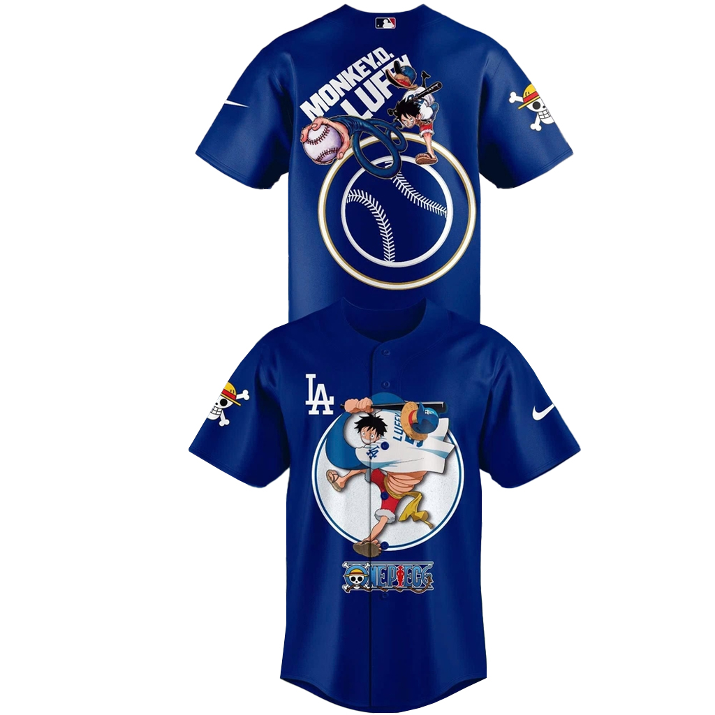 Los Angeles Dodgers One Piece Night 2026 Blue Baseball Jersey Unique Gift