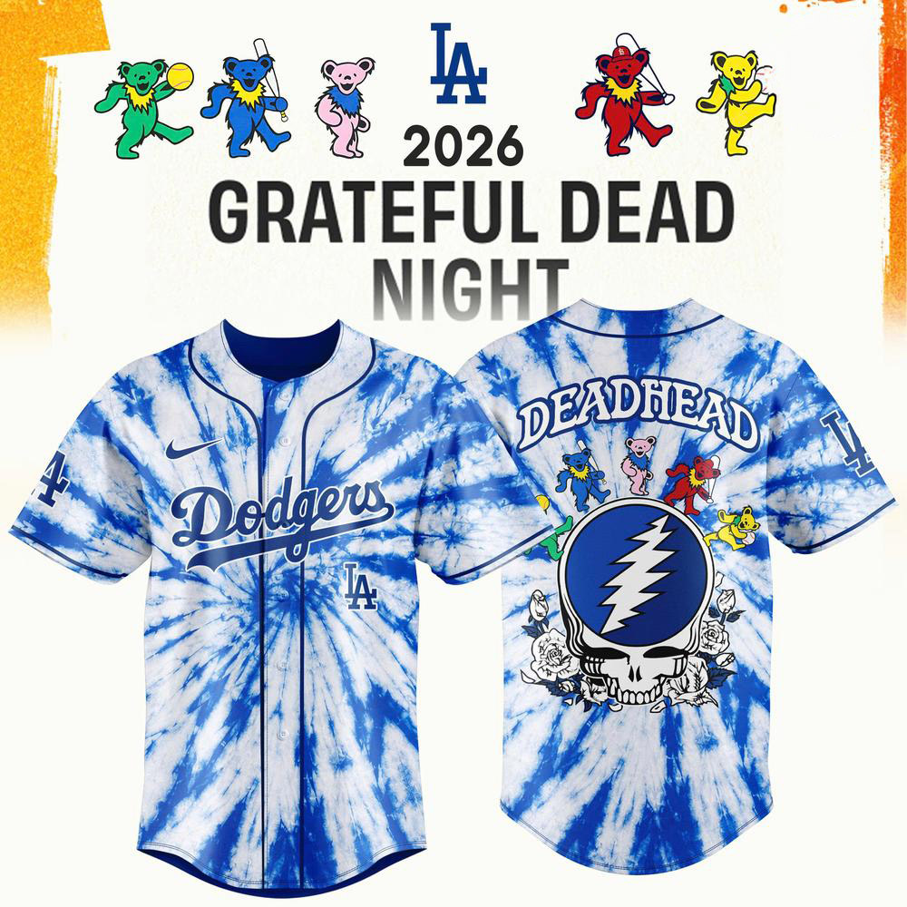 Los Angeles Dodgers x Grateful Dead Night 2026 Baseball Jersey 1 - Unicasport Los Angeles Dodgers x Grateful Dead Night 2026 Baseball Jersey