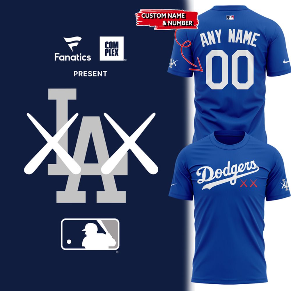 Los Angeles Dodgers x KAWS 2026 Special Blue Shirt