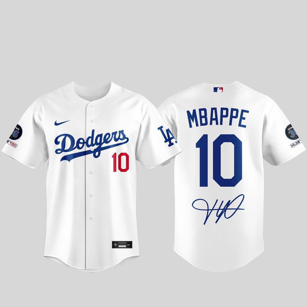 Los Angeles Dodgers x Kylian Mbapp Baseball Jersey