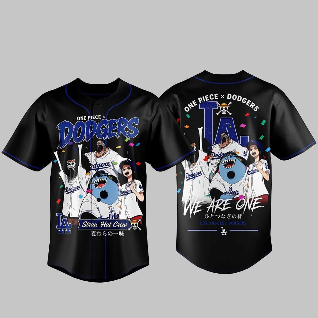 Los Angeles Dodgers x One Piece Night 2026 Straw Hat Crew Baseball Jersey