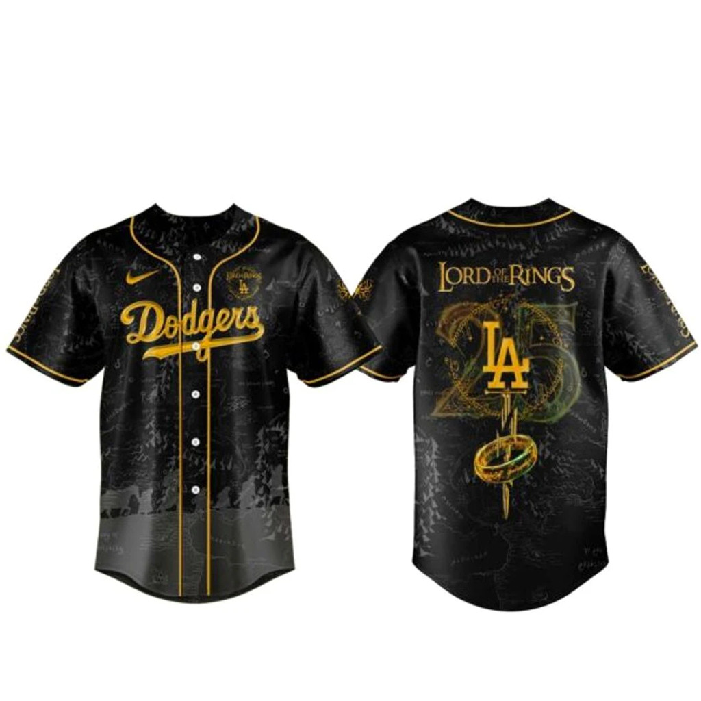 Los Angeles Dodgers x The Lord Of The Rings 25th Anniversary Baseball Jersey