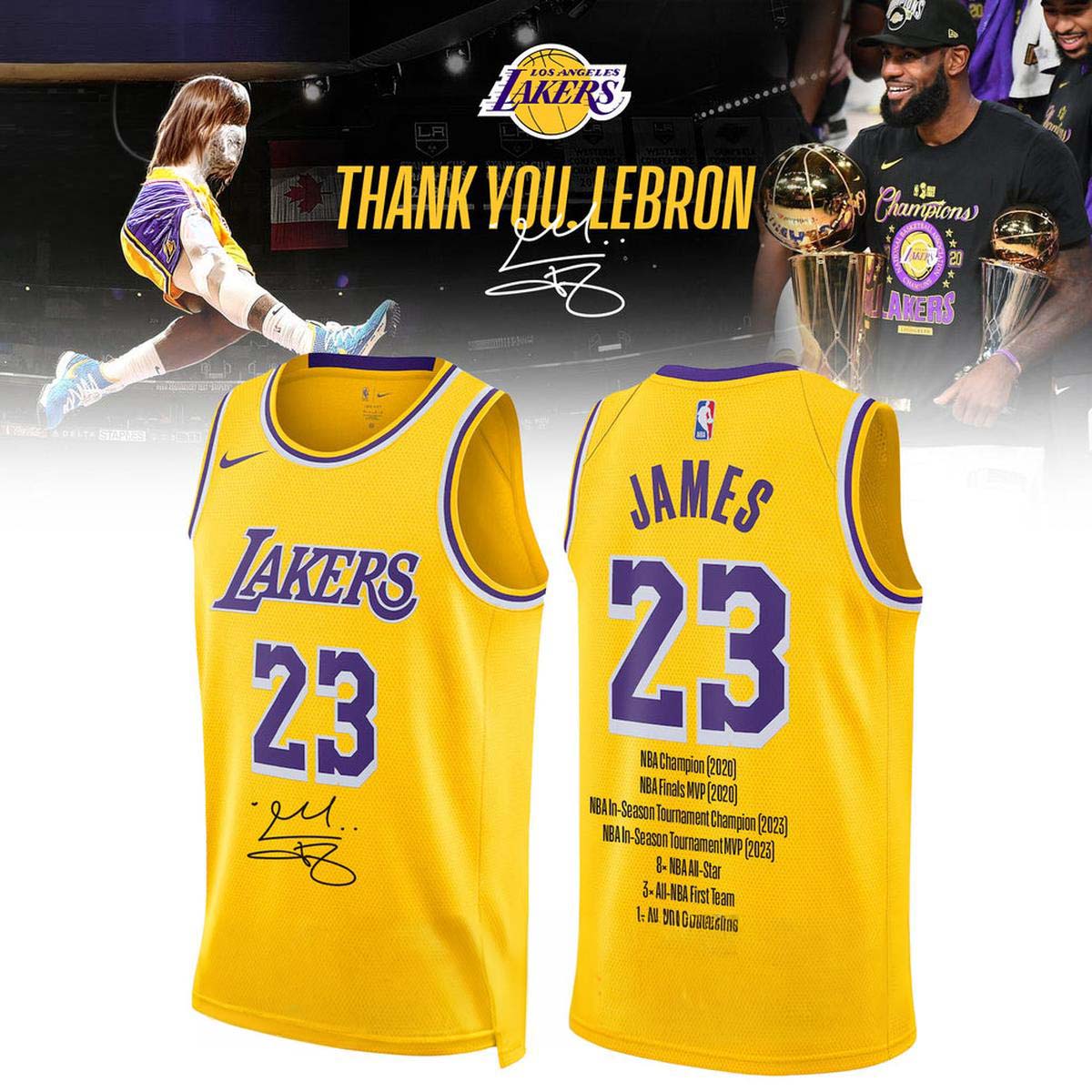 LeBron James Los Angeles Lakers Icon Edition No. 23 Basketball Jersey - Best Gift for Fans
