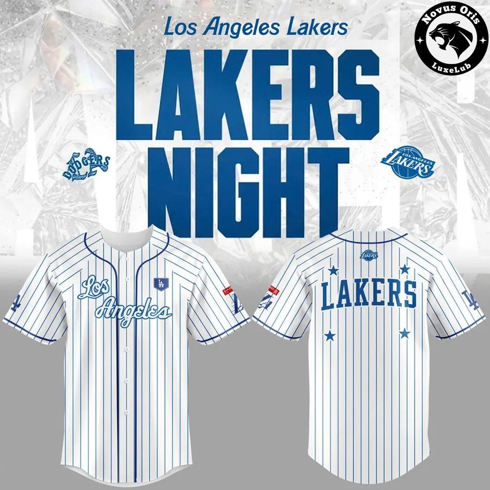 Los Angeles Lakers x Dodgers Lakers Night 2026 Baseball Jersey