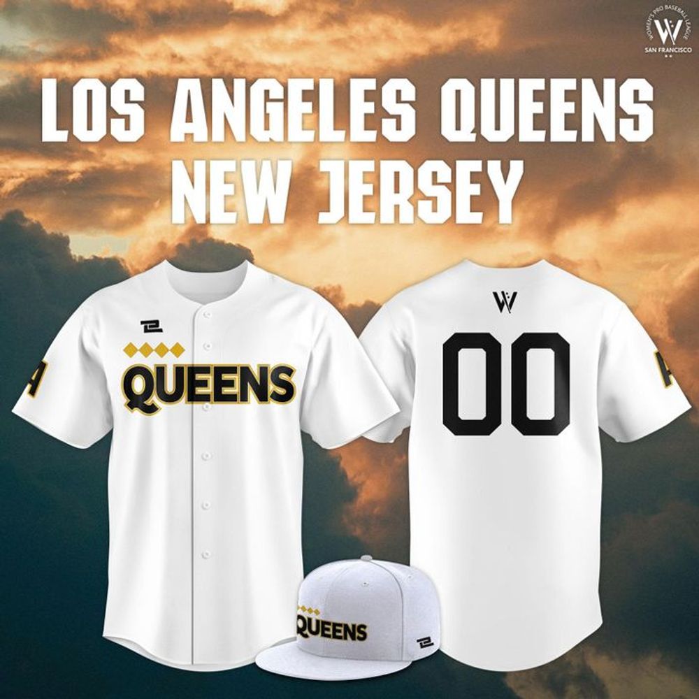 Los Angeles Queens WPBL 2026 Season Home Baseball Jersey