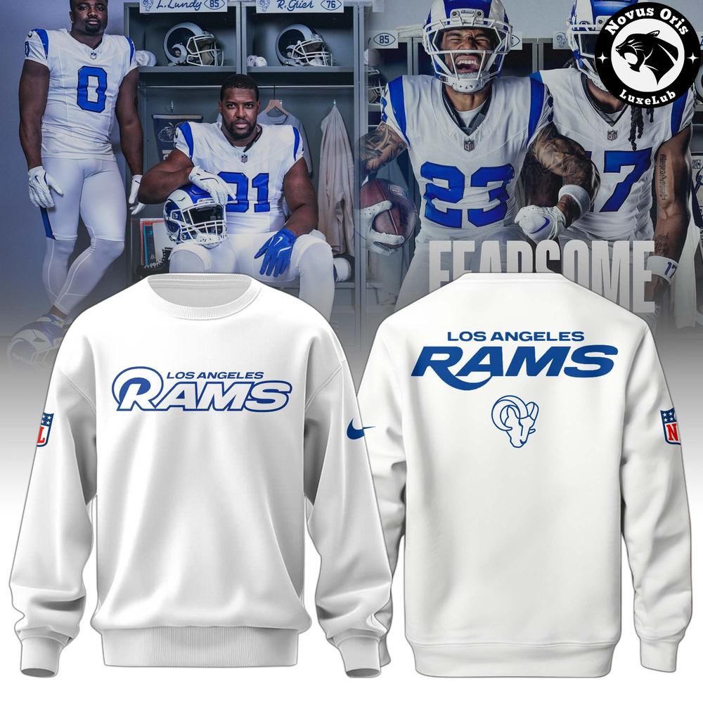 Los Angeles Rams Legacy Collection Fearsome White Sweatshirt 1 - Unicasport Los Angeles Rams Legacy Collection Fearsome White Sweatshirt