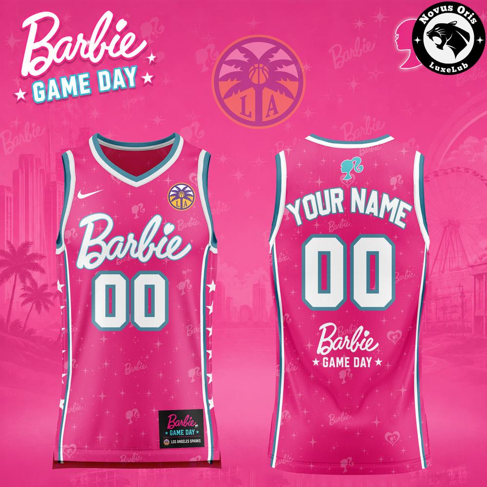 Los Angeles Sparks Barbie Game Day 2026 Basketball Jersey 1 - Unicasport Los Angeles Sparks Barbie Game Day 2026 Basketball Jersey