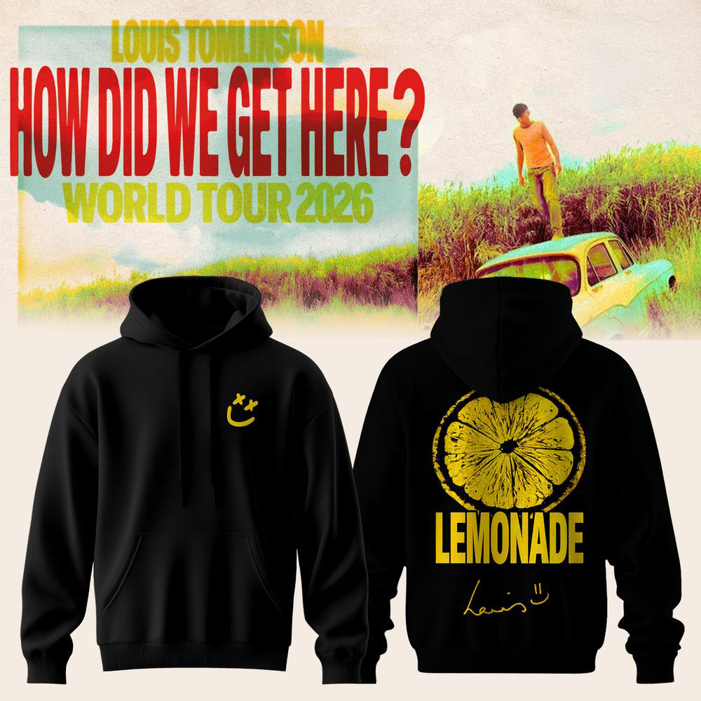 Louis Tomlinson 2026 Black and Yellow Concert Hoodie
