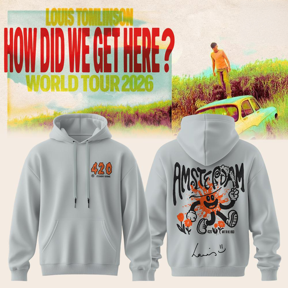 Louis Tomlinson 2026 White and Orange Concert Hoodie