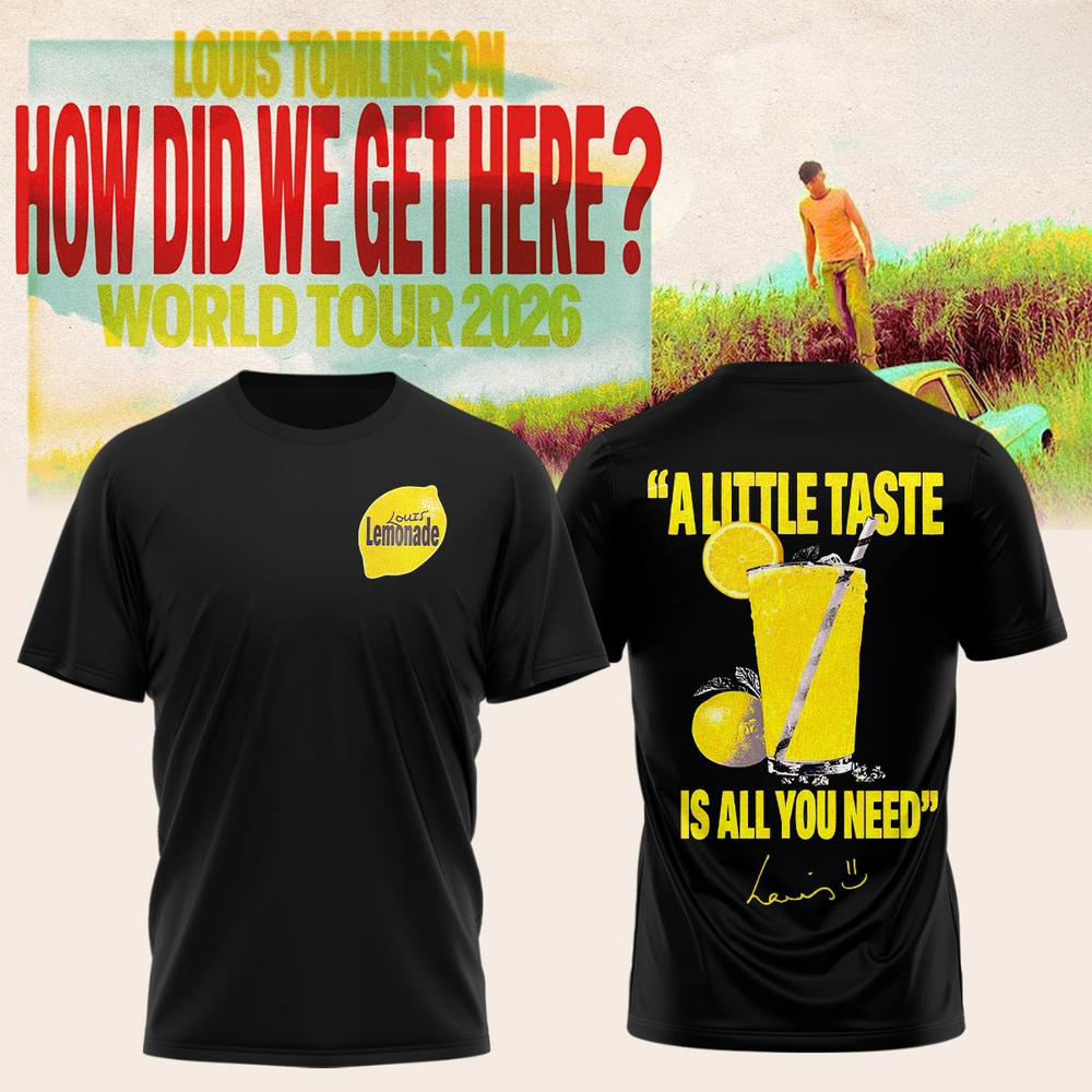 Louis Tomlinson Black and Green Concert T Shirt
