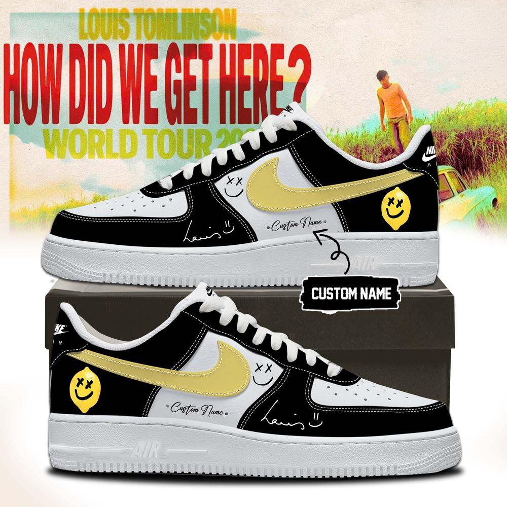 Louis Tomlinson Black Concert High Top Sneakers