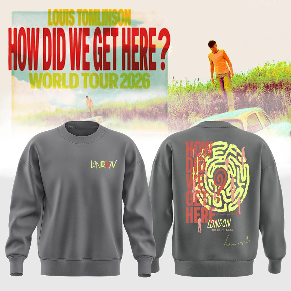 Louis Tomlinson Charcoal Gray 2026 Concert Sweatshirt