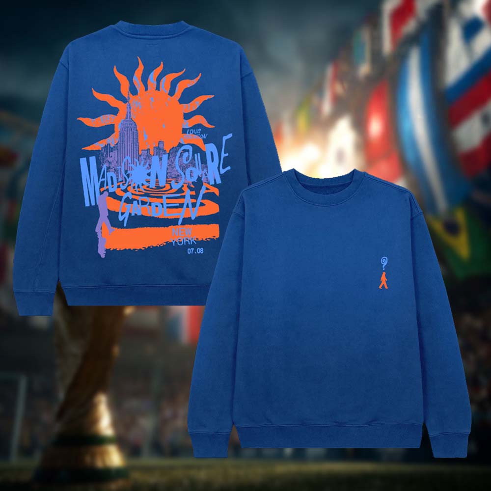 Louis Tomlinson Madison Square Garden Blue Sweater Shirt