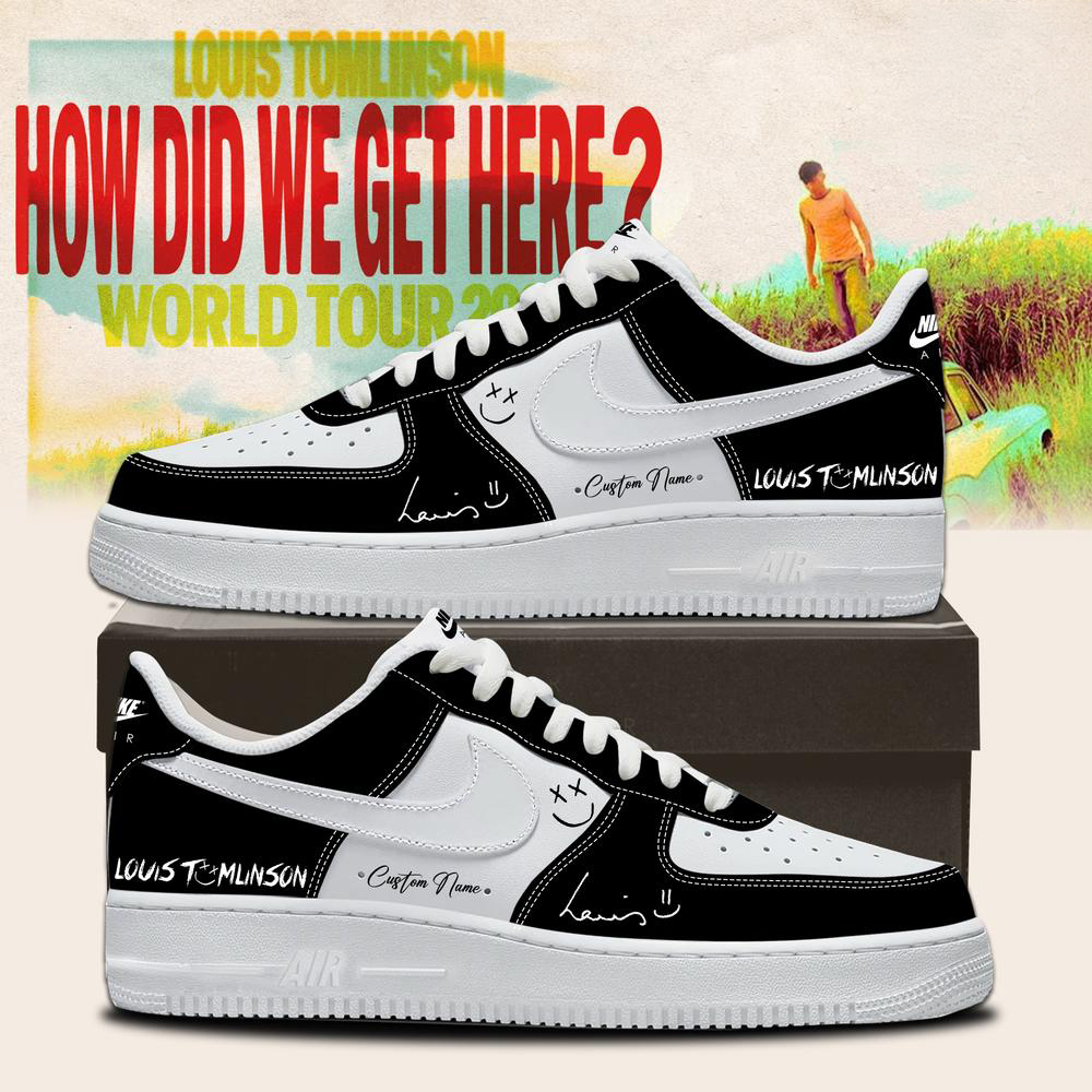 Louis Tomlinson White and Green 2026 Tour Sneakers
