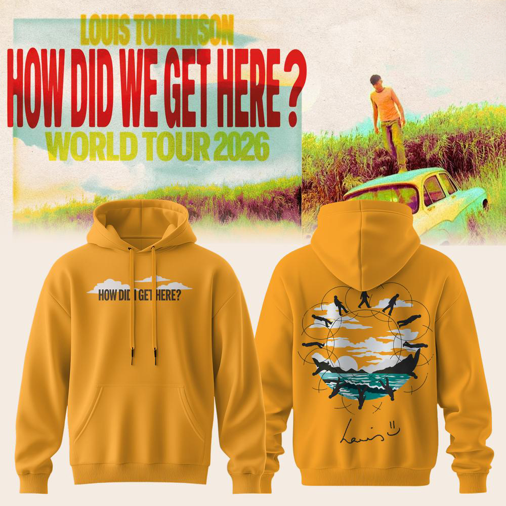Louis Tomlinson How Did We Get Here Yellow Graphic Hoodie