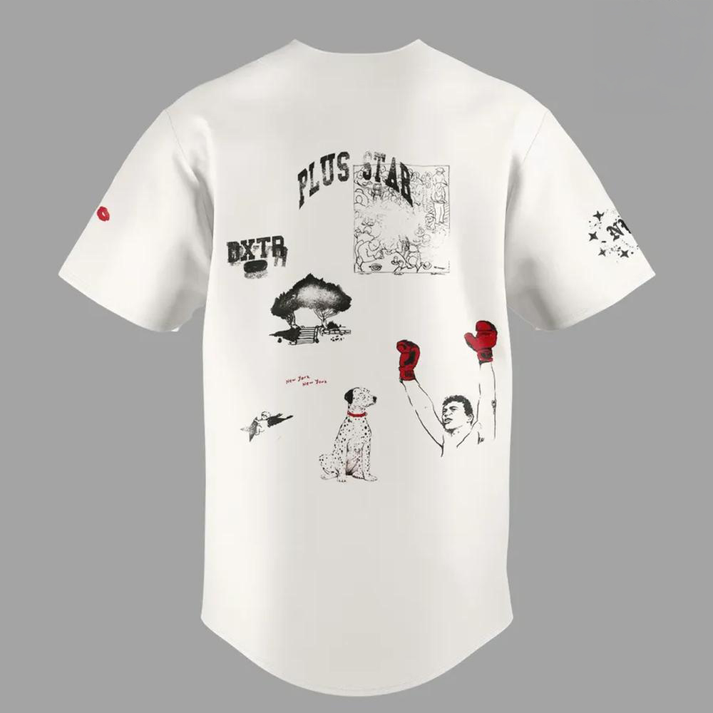 Louis Tomlinson NYC Live Show White Concert Baseball Jersey - Image 3