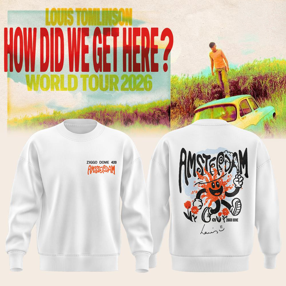 Louis Tomlinson White How Did We Get Here Fan Sweatshirt