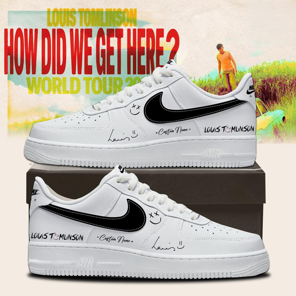 Louis Tomlinson White How Did We Get Here Sneakers