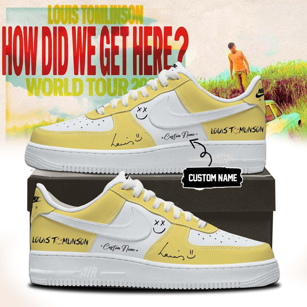 Louis Tomlinson Yellow Concert Graphic Sneakers