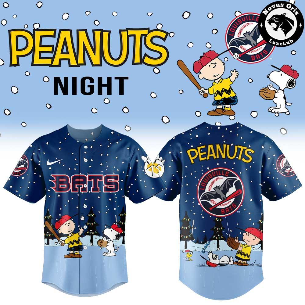 Louisville Bats x Peanuts Night Snoopy Custom Baseball Jersey 1 - Unicasport Louisville Bats x Peanuts Night Snoopy Custom Baseball Jersey