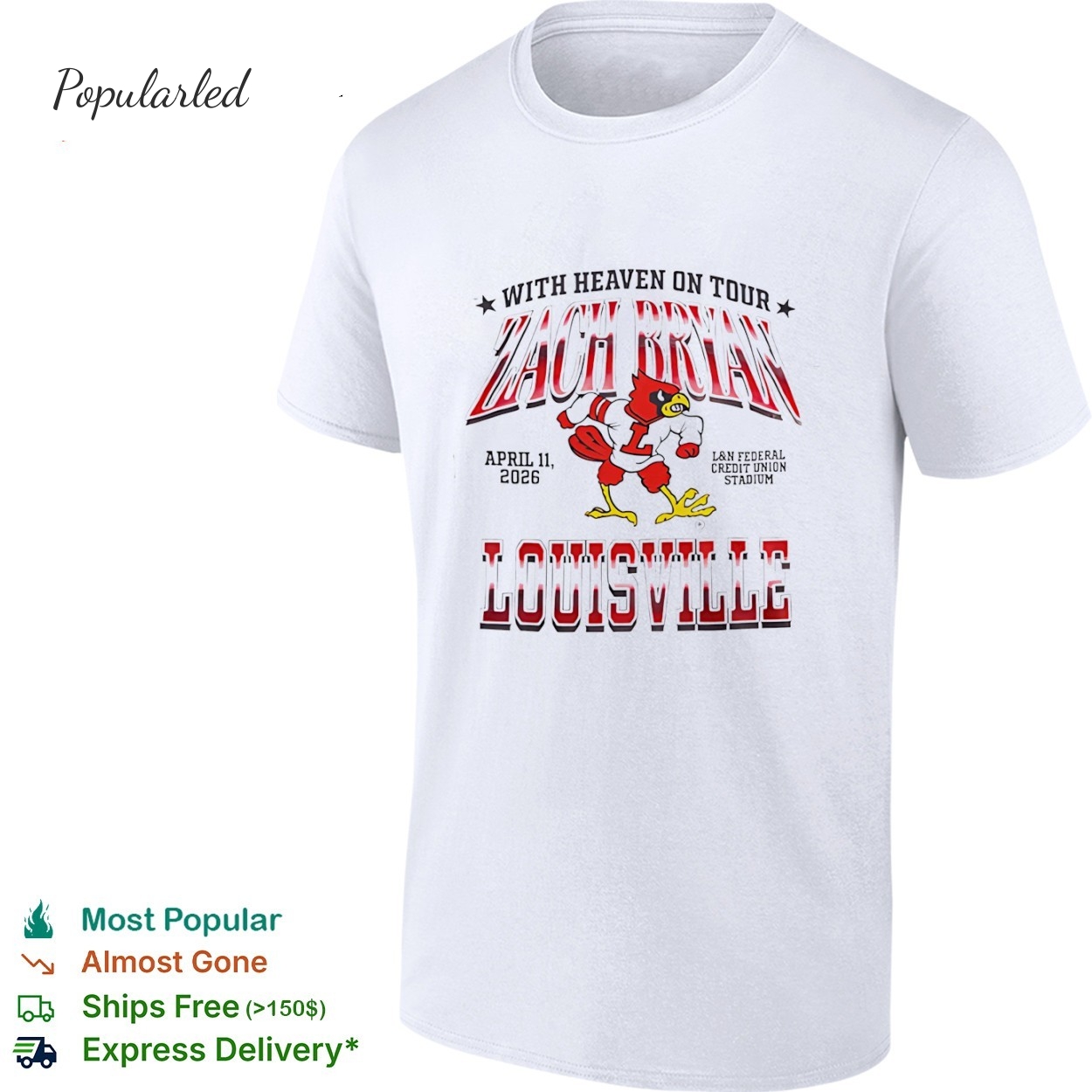 Louisville Cardinals x Zach Bryan With Heaven On Top 2026 graphic shirt