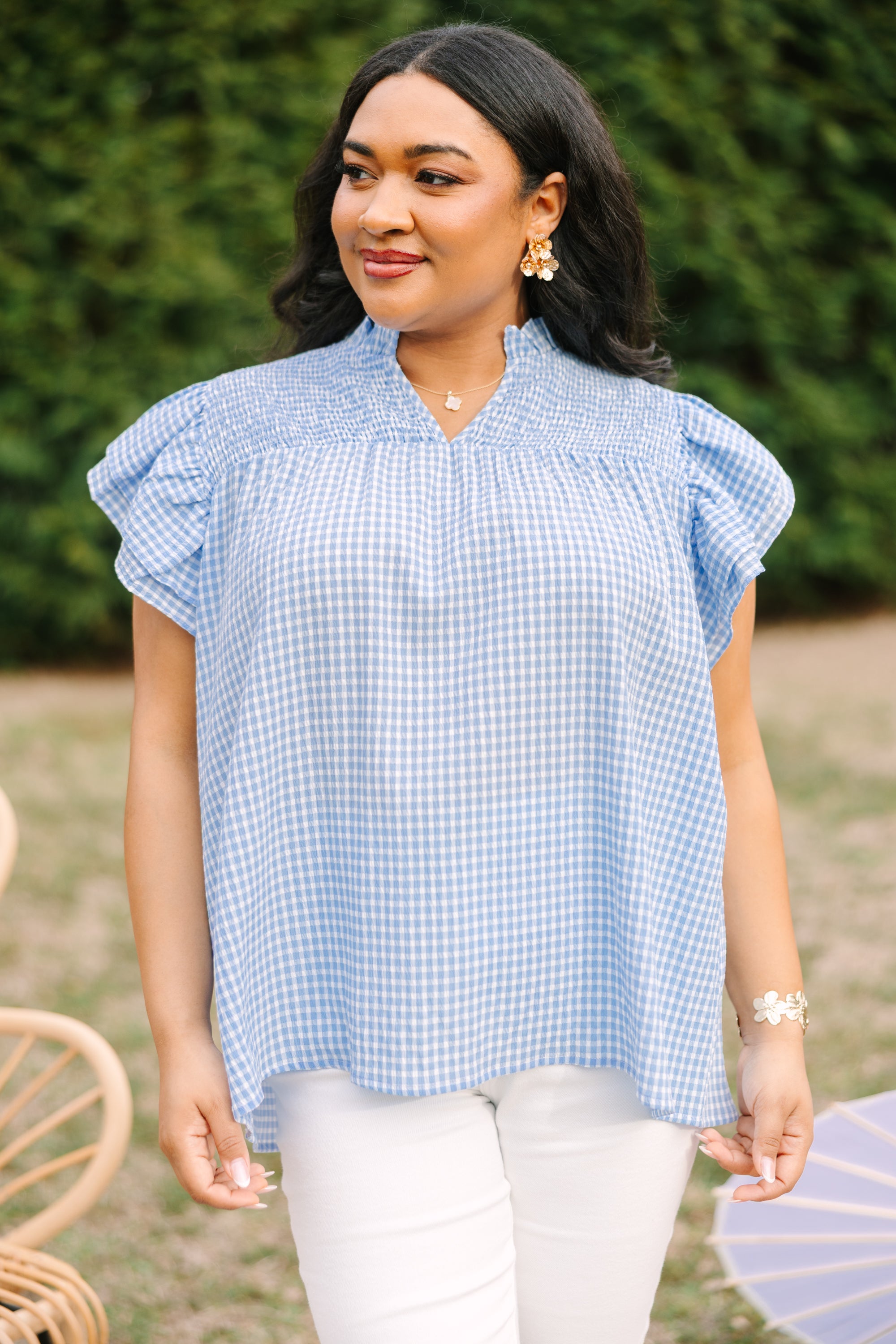 Love Like Mine Top, Blue Gingham