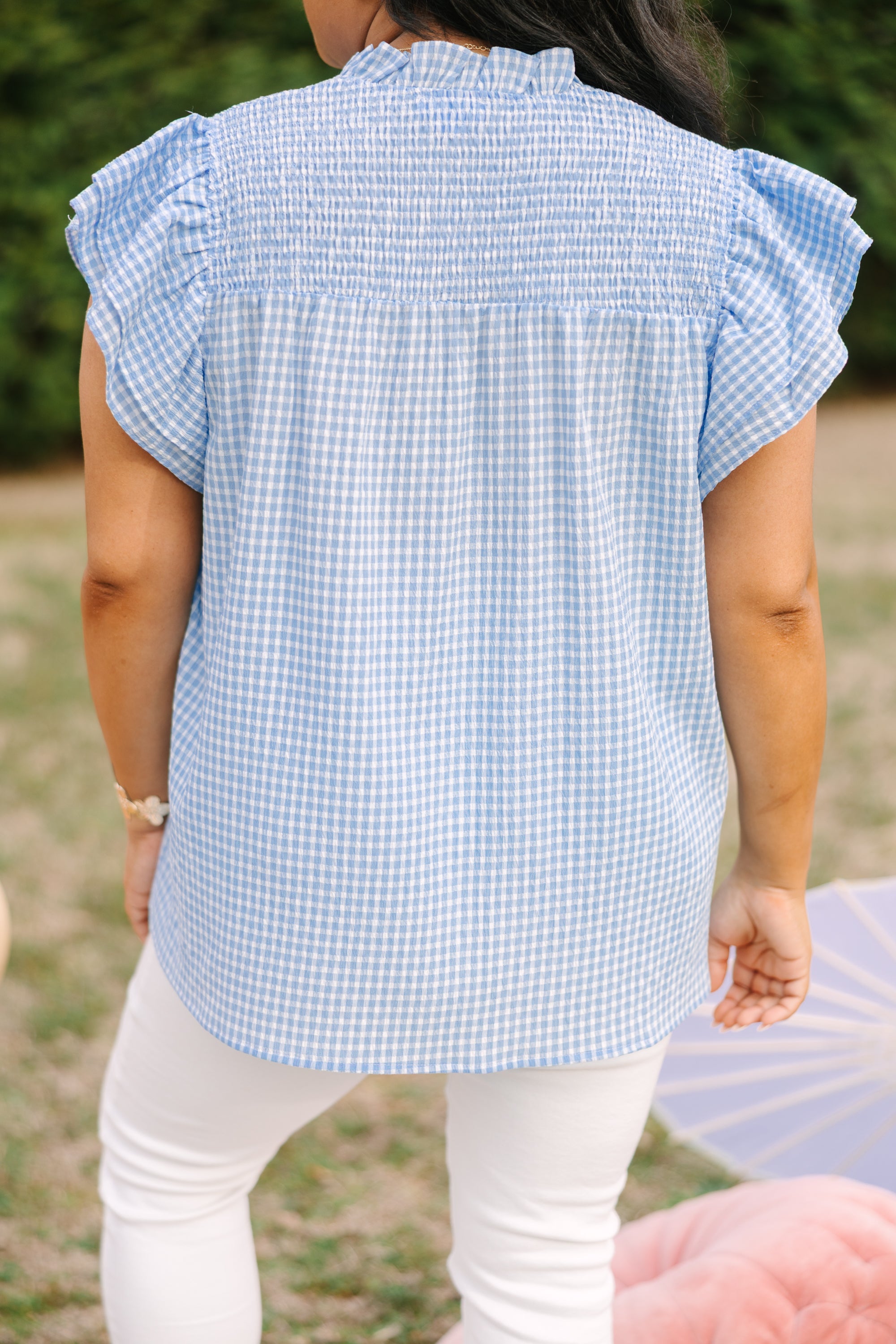 Love Like Mine Top, Blue Gingham 6 Love Like Mine Top, Blue Gingham - Image 6