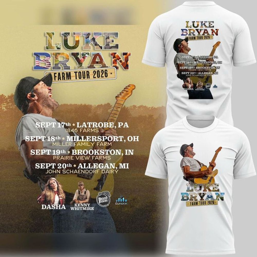 Luke Bryan Farm Tour 2026 Limited Edition Graphic T-Shirt