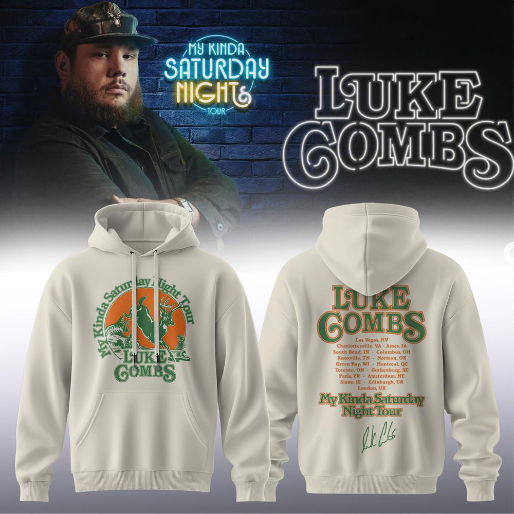Luke Combs 2026 Black Music Fan Pullover Hoodie