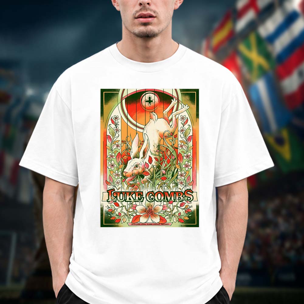 Luke Combs Dublin Event Poster My Kinda Saturday Night Tour 2026 At Slane Castle In Dublin Ireland On June 18 2026 Unisex T Shirt