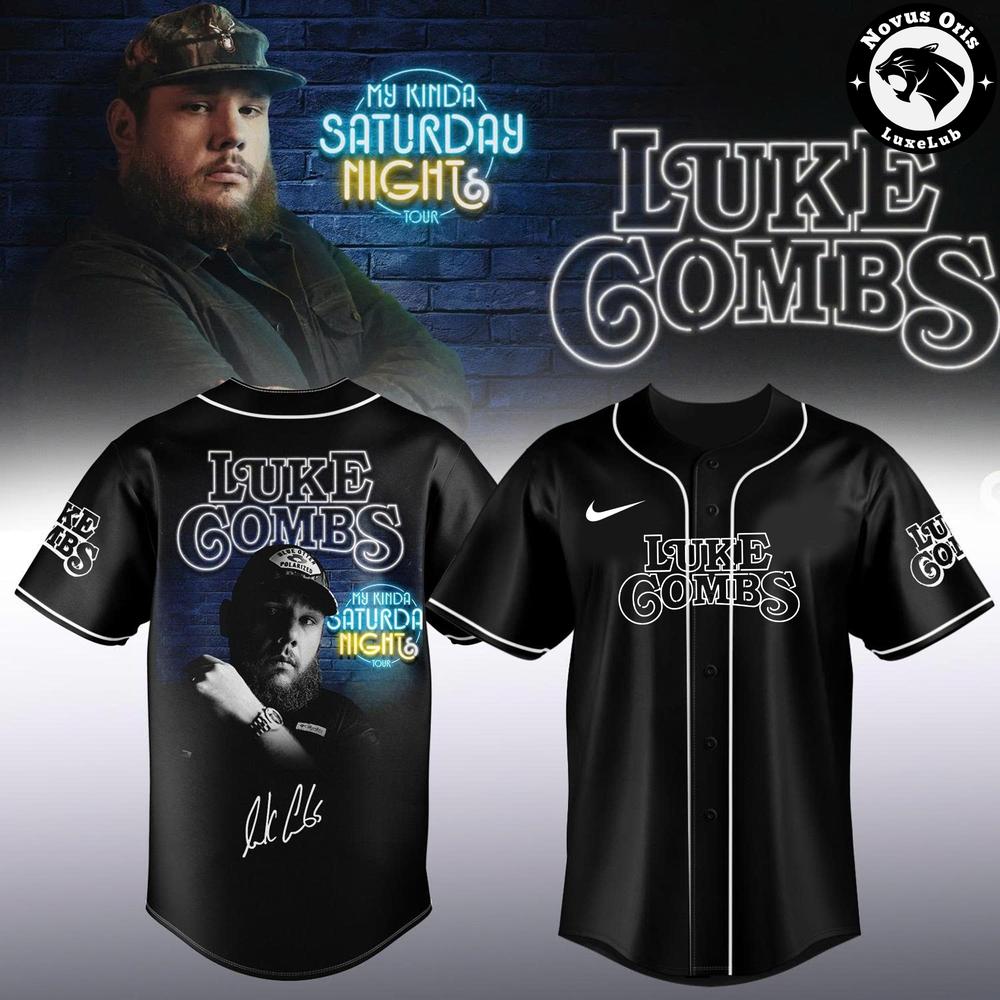 Luke Combs My Kinda Saturday Night Tour 2026 Baseball Jersey 1 - Unicasport Luke Combs My Kinda Saturday Night Tour 2026 Baseball Jersey