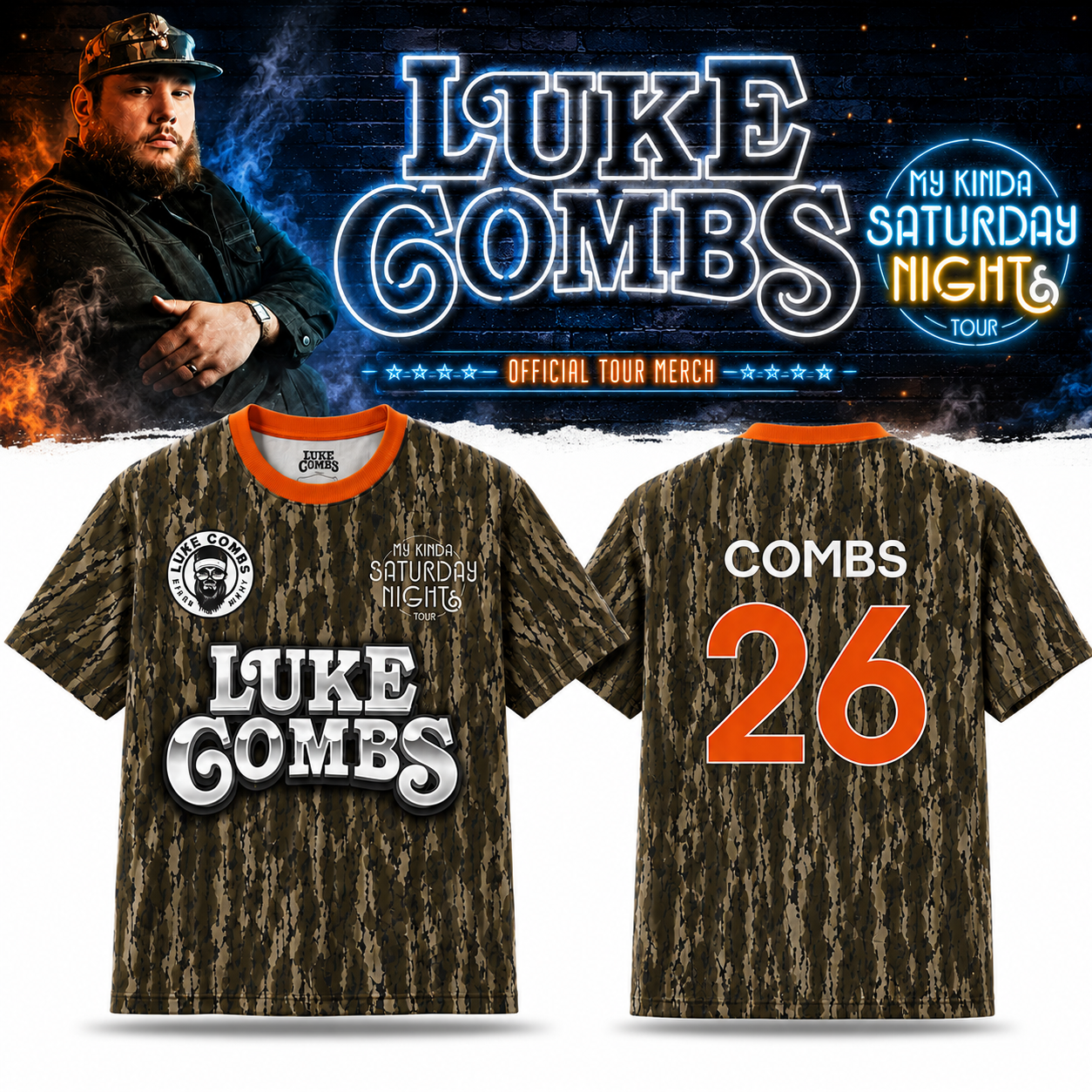 Luke Combs Tour 2026 Jersey Merch