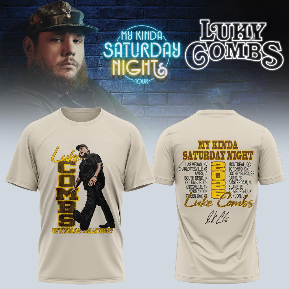 Luke Combs White and Yellow Graphic T Shirt