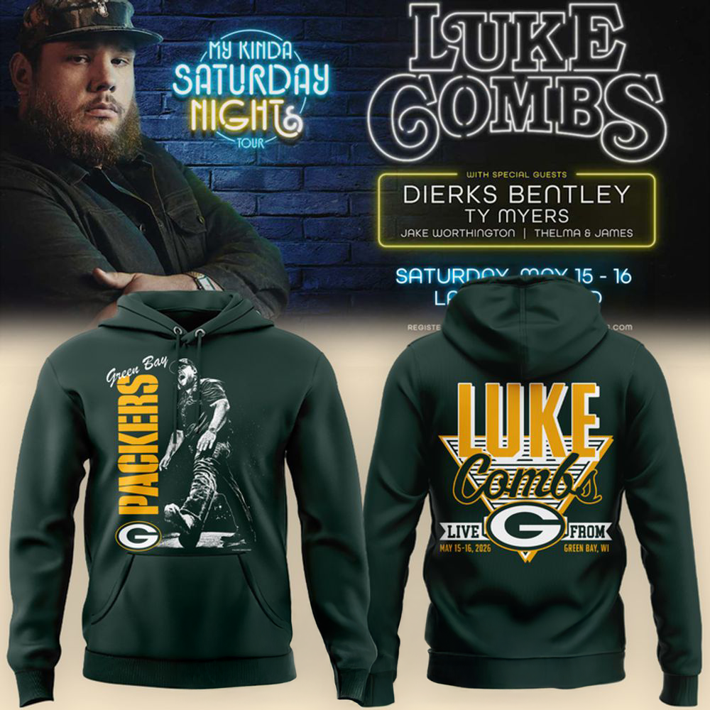 Luke Combs x Green Bay Packers My Kinda Saturday Night Tour 2026 Hoodie