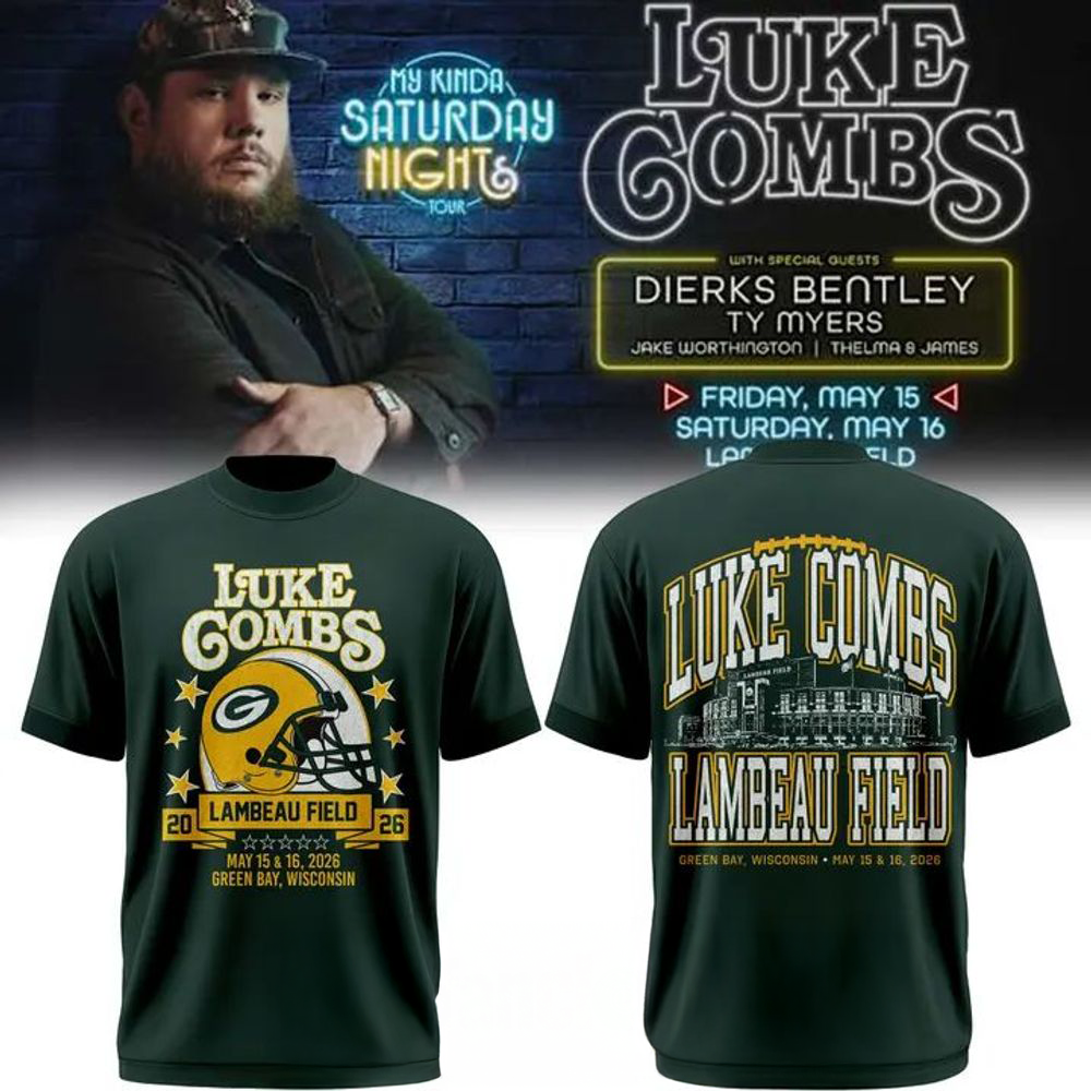 Luke Combs x Green Bay Packers World Tour 2026 Shirt