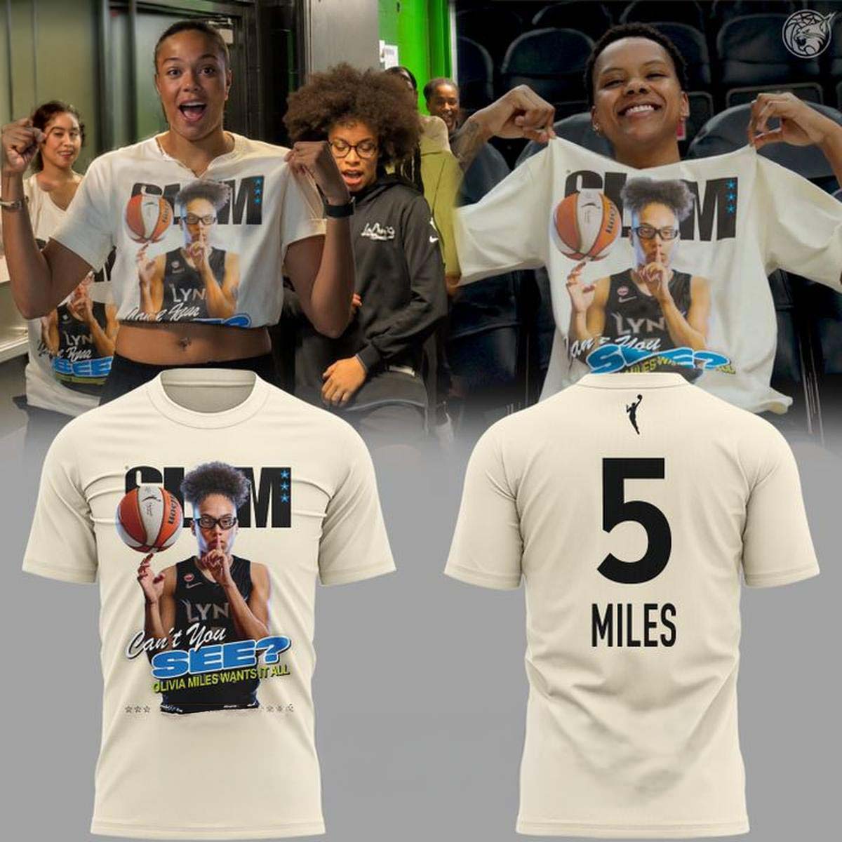 Minnesota Lynx Olivia Miles Cant You See 5 Miles Graphic T-Shirt Gift Idea for Fans