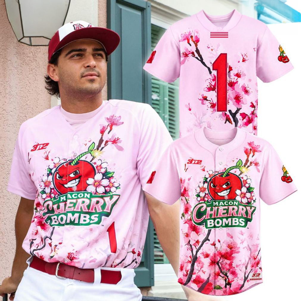 Macon Bacon Cherry Bombs 2026 Baseball Jersey