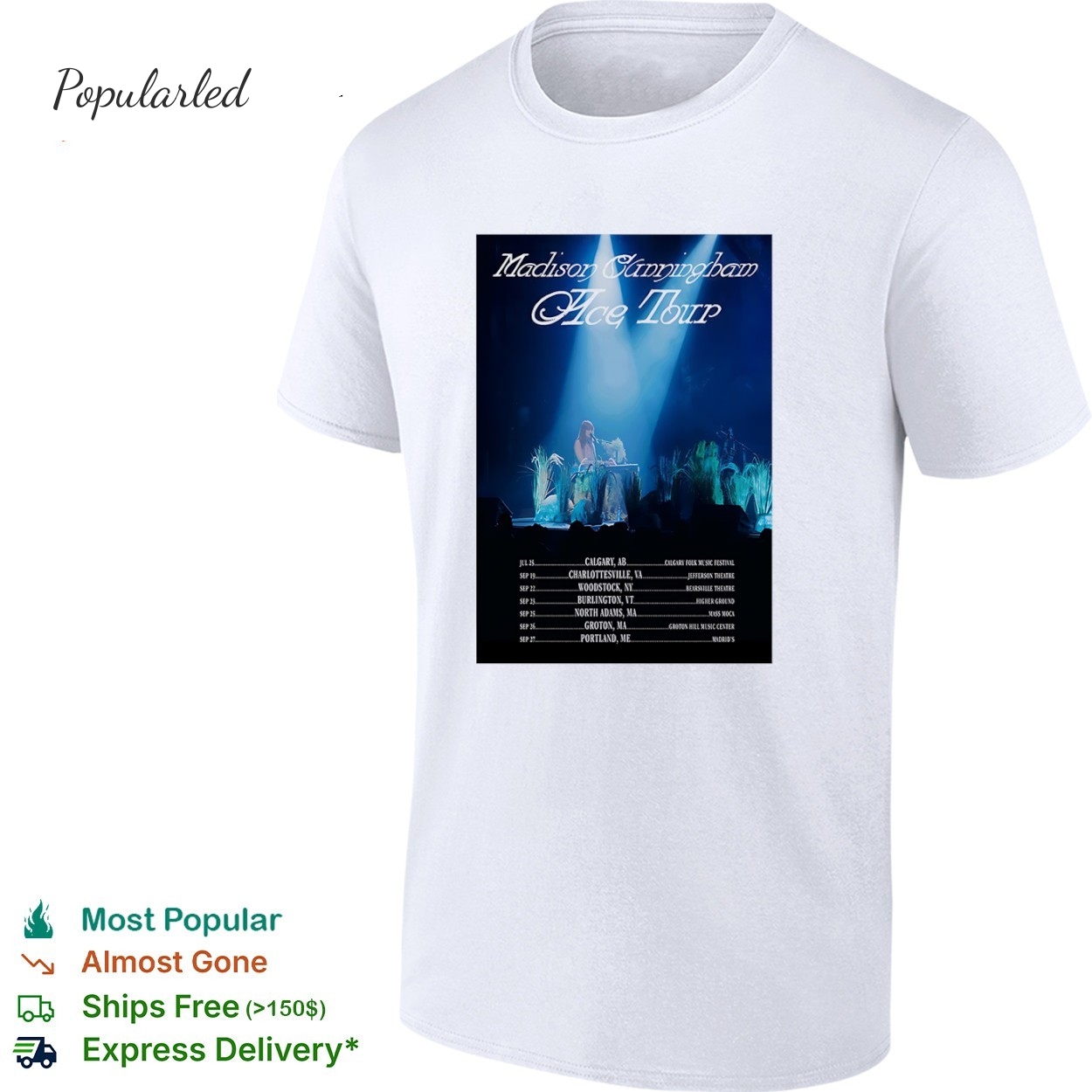 Madison Cunningham The Ace Tour 2026 poster shirt