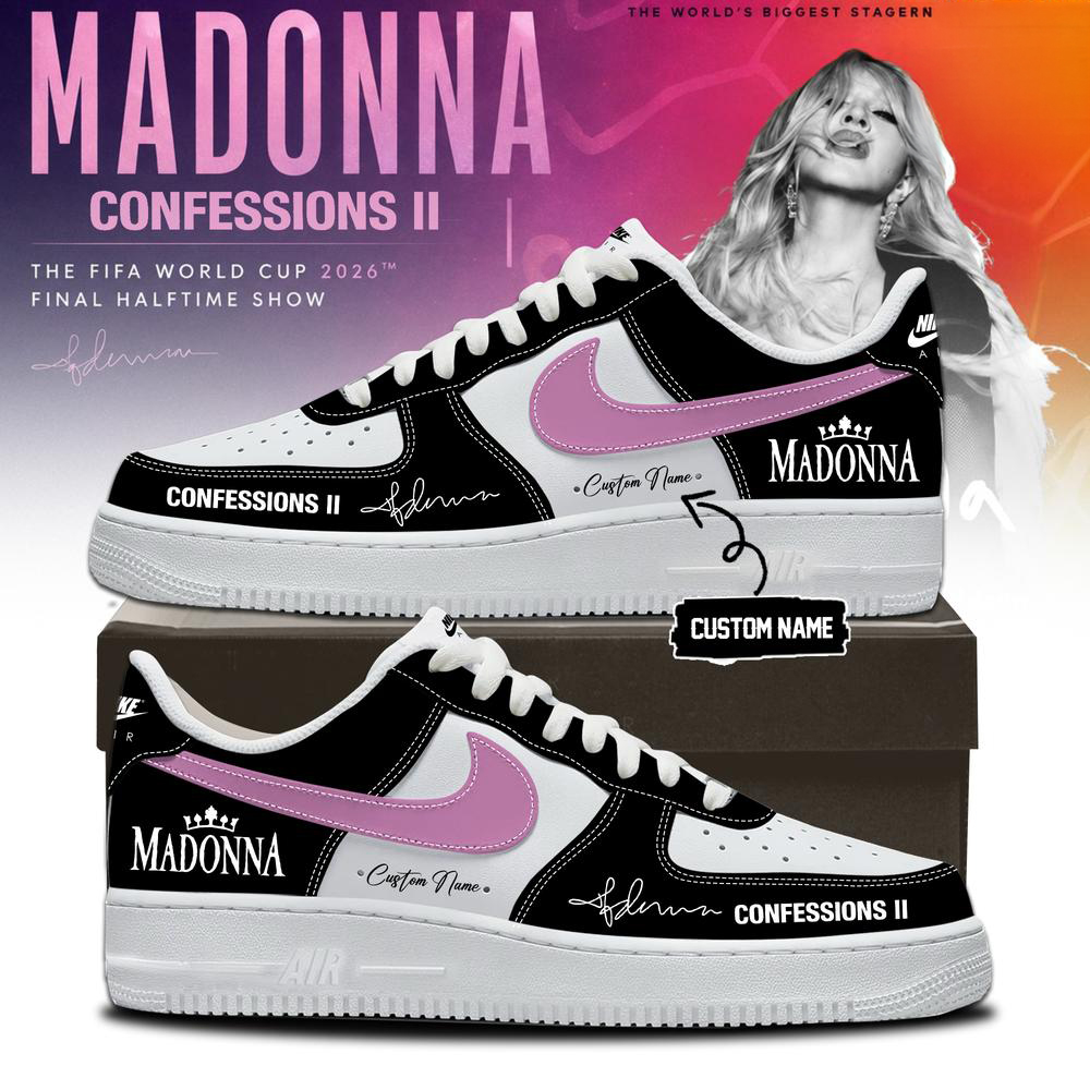 Madonna Black and Pink Tour Fan Sneakers