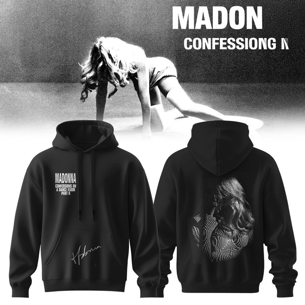 Madonna Black Confessions Album Graphic Hoodie