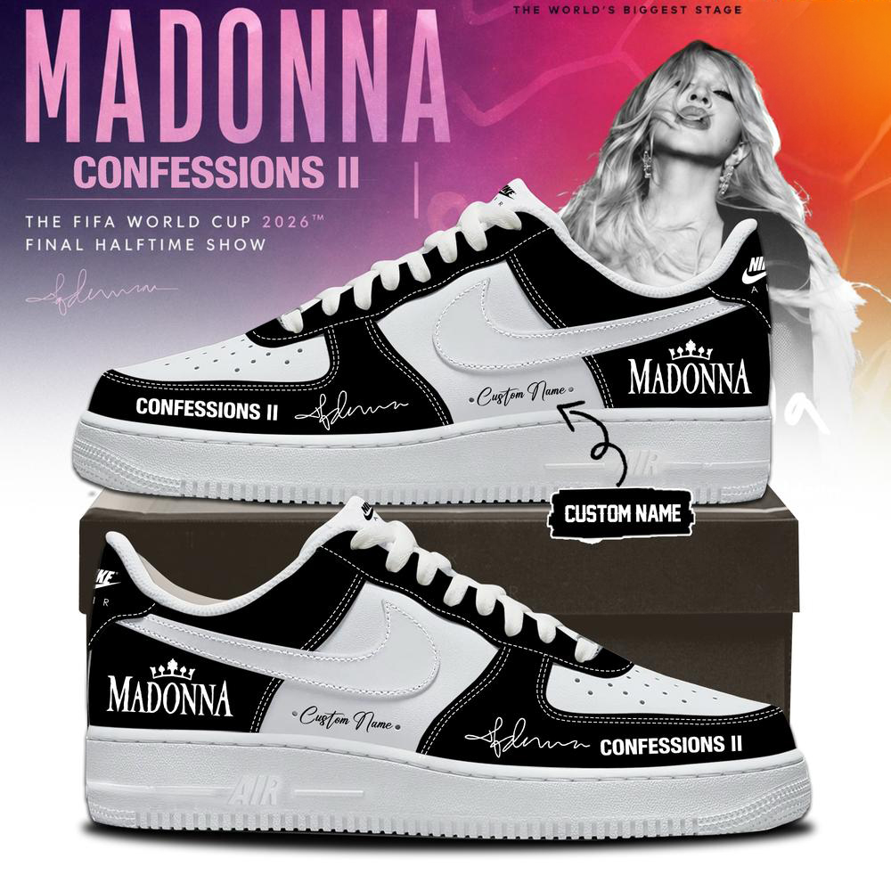 Madonna Black Pop Graphic High Top Sneakers