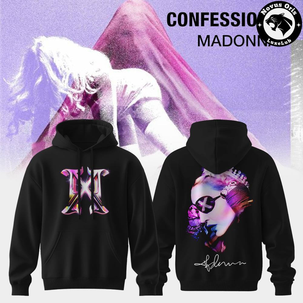Madonna Confessions II Album Hoodie – Purple Aesthetic Pop Music Fan Pullover