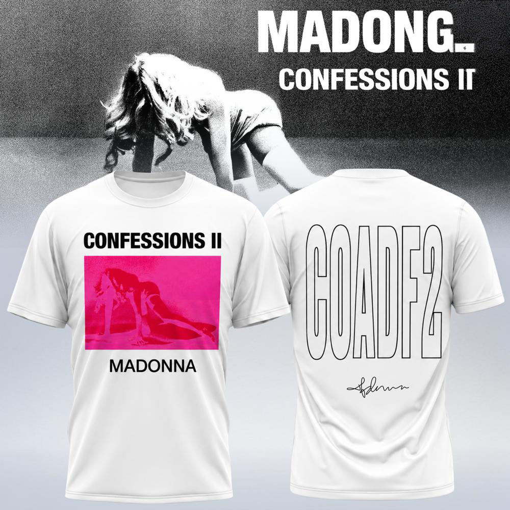 Madonna Confessions II Album TShirt Iconic Pink Cover Art Fan Merch