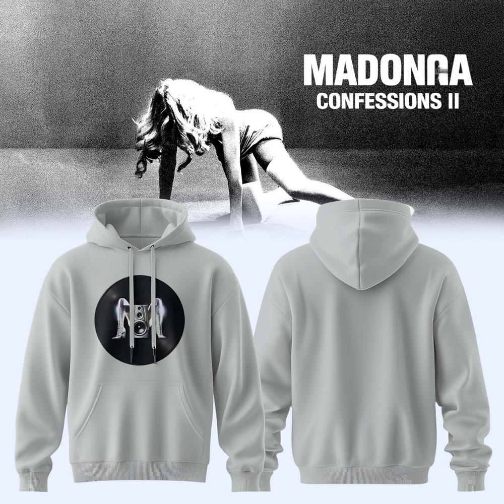 Madonna Confessions II Gray Album Hoodie