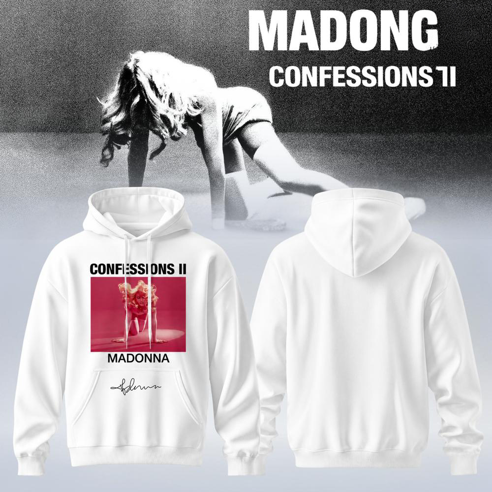 Madonna Confessions II White Pop Album Hoodie