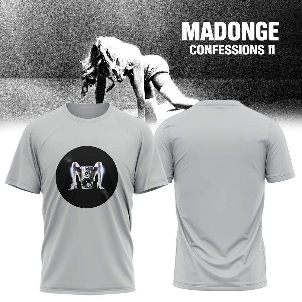 Madonna Gray Concert Graphic T Shirt